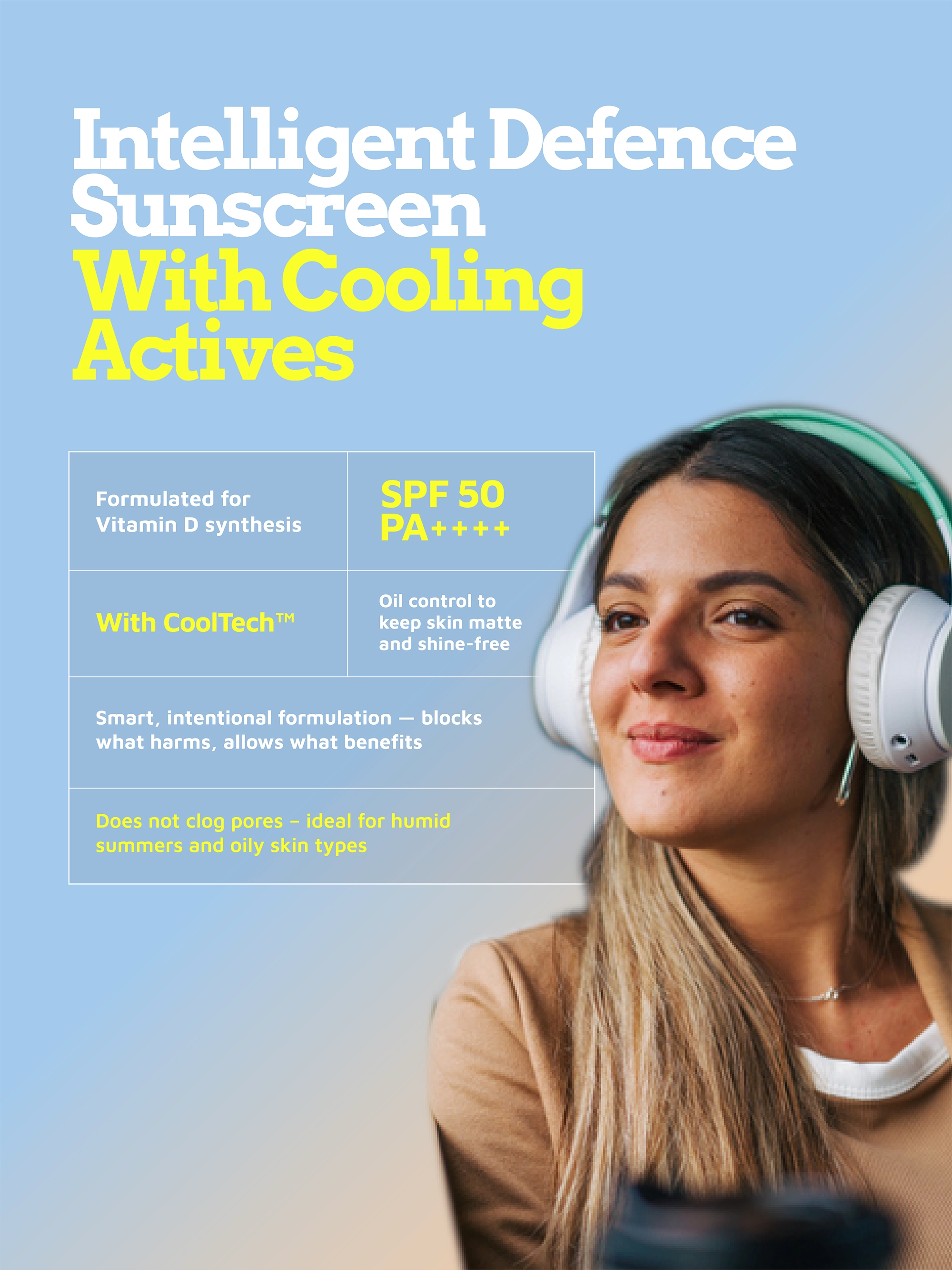 Intelligent Defence Sunscreen – SPF 50 PA++++ for Complete Protection